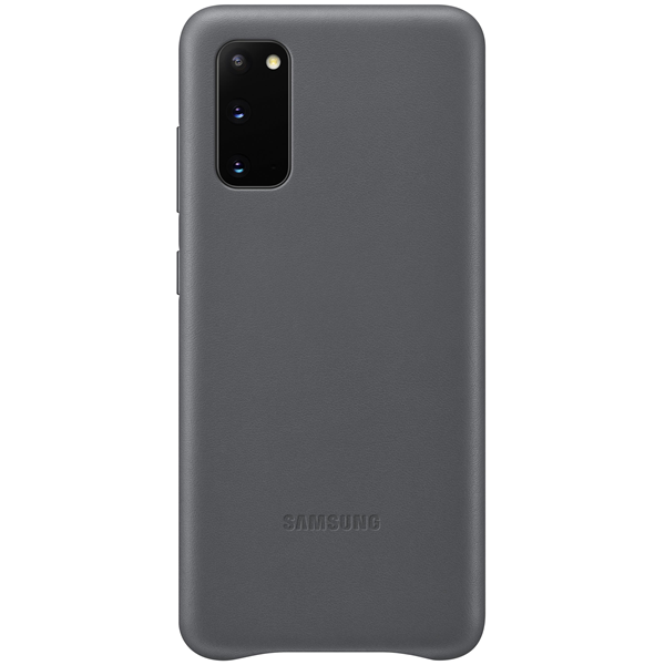 Galaxy S20, Leather Cover gray