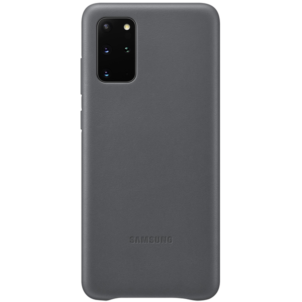 Galaxy S20+, Leather Cover grau