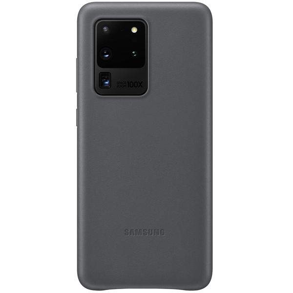 Galaxy S20 Ultra, Leather Cover grau