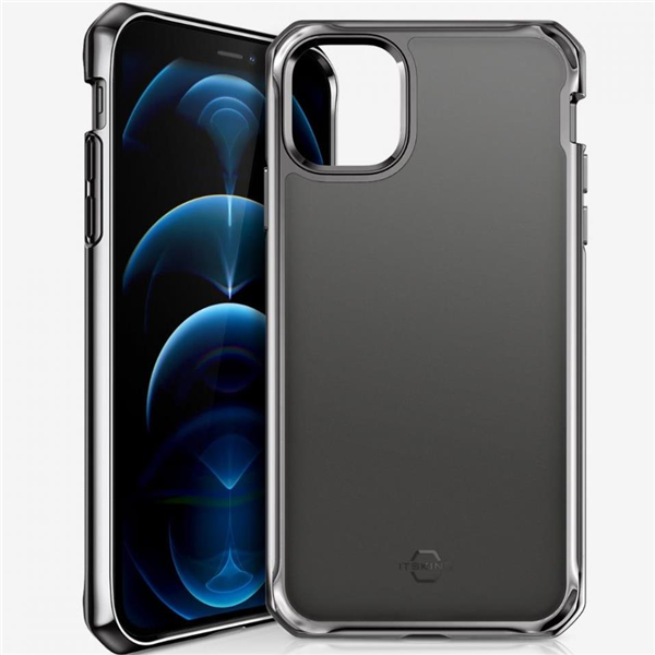 iPhone 12 Pro Max, HYBRID GLASS schwarz