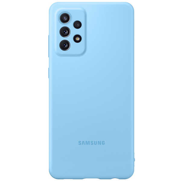 Galaxy A72, Silicone Cover blau