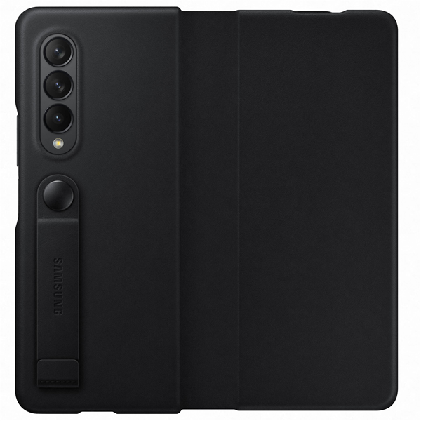 Galaxy Z Fold3, Leather Flip Cover schwarz