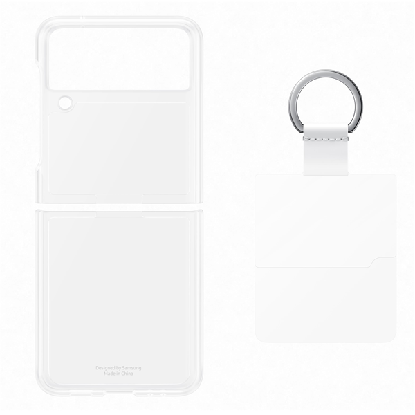 Galaxy Z Flip3 5G, Clear Cover mit Ring transparent