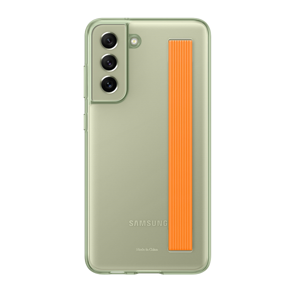 Galaxy S21 FE 5G, Clear Strap Cover grün