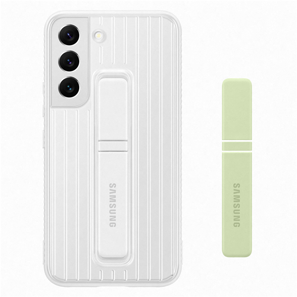 Galaxy S22, Protective Standing Cover weiss