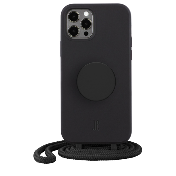 iPhone 12 Pro Max, Necklace PopSockets Cover schwarz