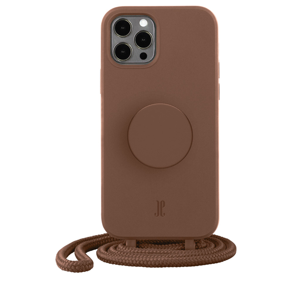 iPhone 12 Pro Max, Necklace PopSockets Cover braun