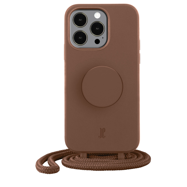 iPhone 13 Pro, Necklace PopSockets Cover braun