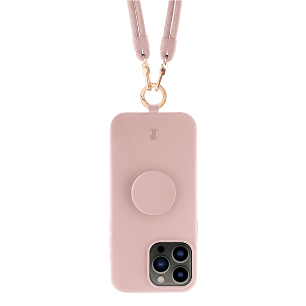 iPhone 15, Necklace PopSockets Cover rose
