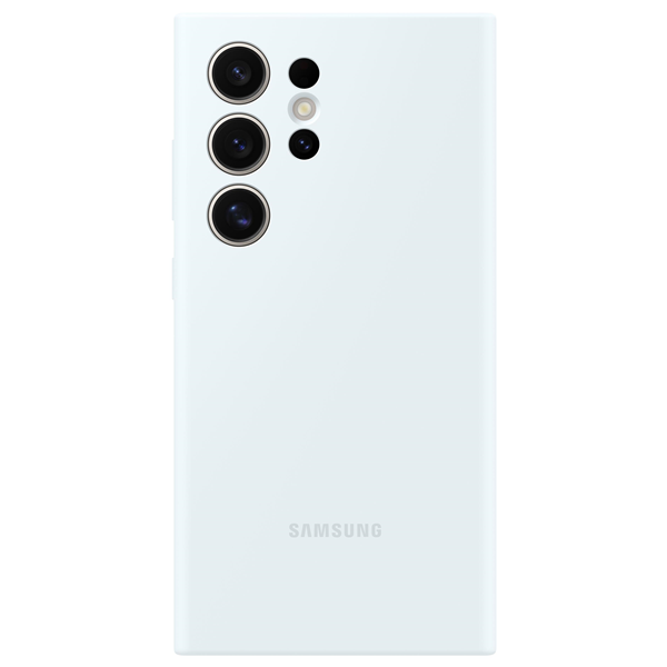 Galaxy S24 Ultra, Silicone Case weiss