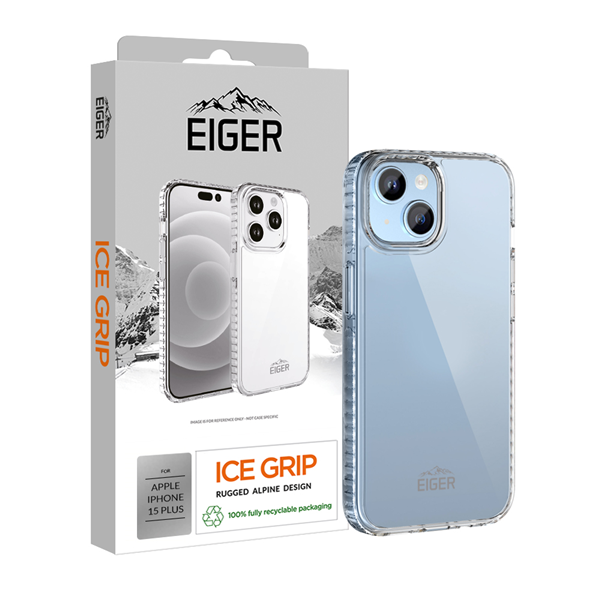 iPhone 15 Plus, Ice Grip Case clear